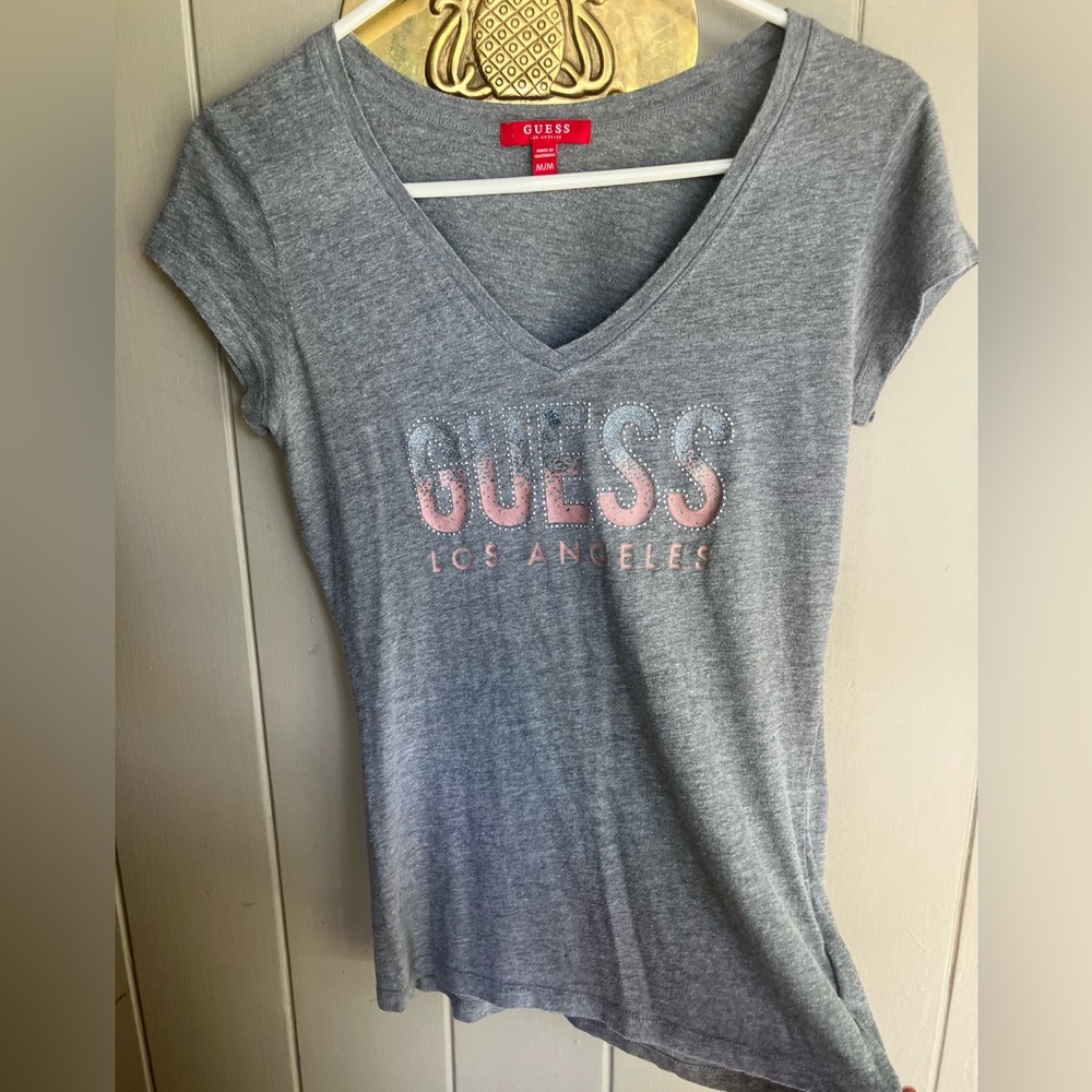 Guess ombré rhinestone tshirt